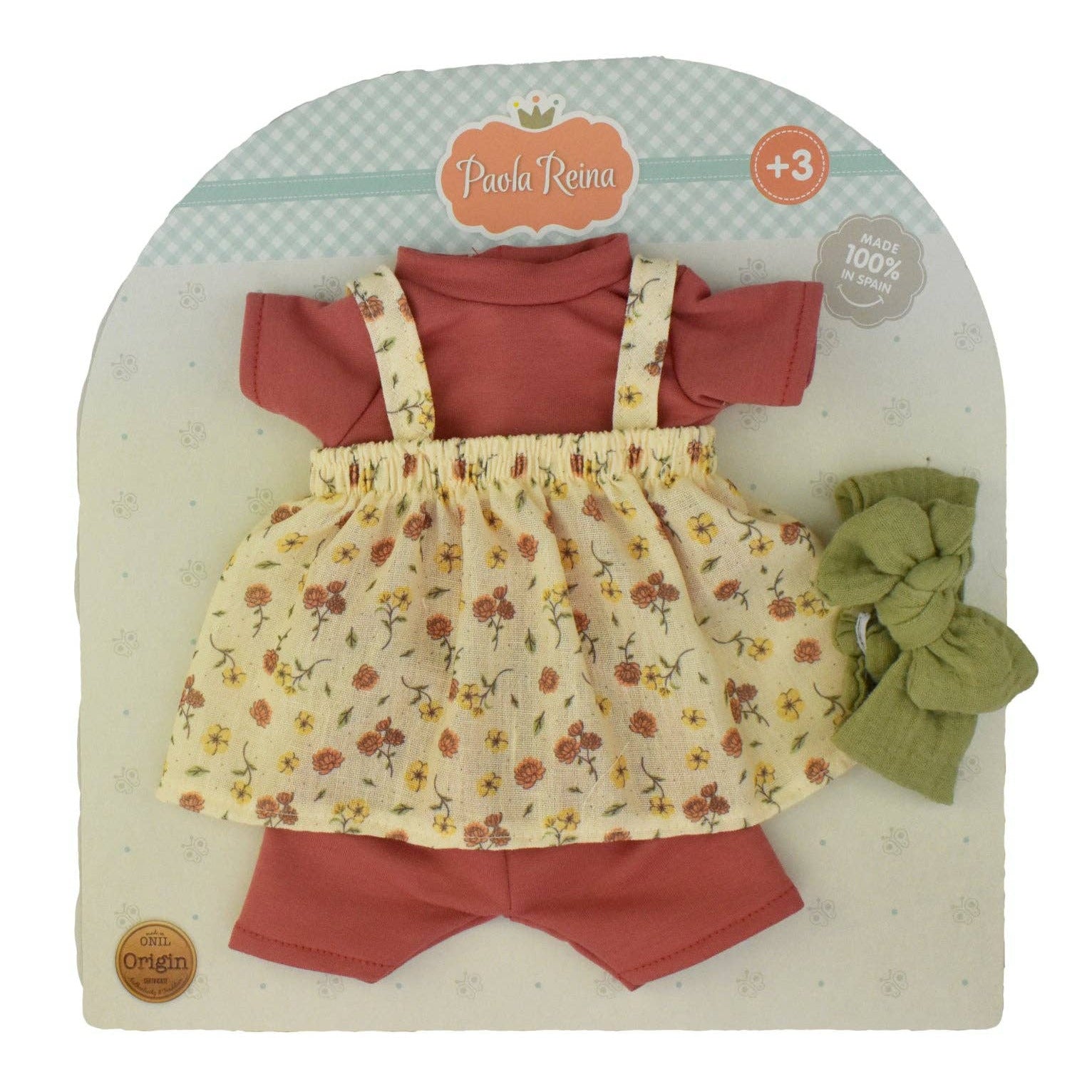 Poppenkleertjes - Bloemenoverallsset